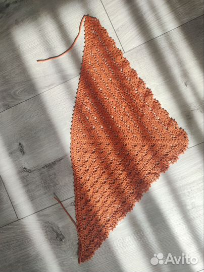 Косынка, платок ручной работы вязанный