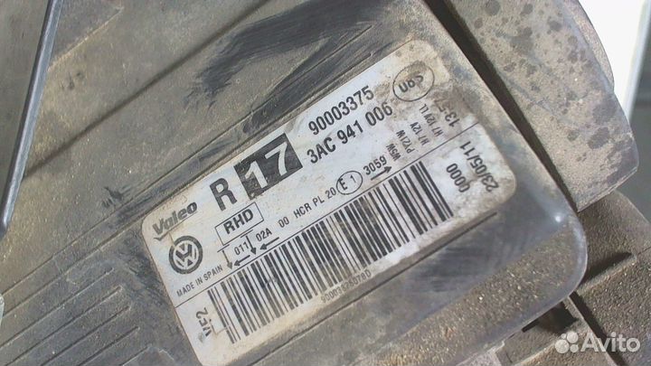 Фара (передняя) Volkswagen Passat 7, 2011