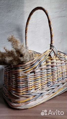 Корзина из бумажной лозы