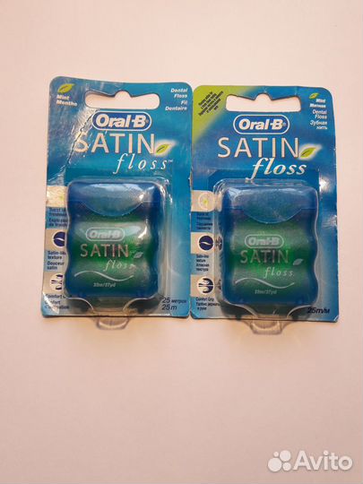 Зубная нить Oral-B вощёная, мятная, 25м