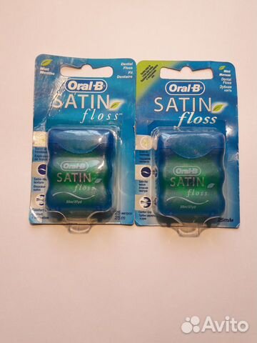 Зубная нить Oral-B вощёная, мятная, 25м