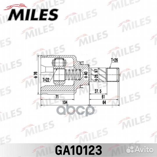 ШРУС LADA Largus 12- 1.6 16V внутренний miles G