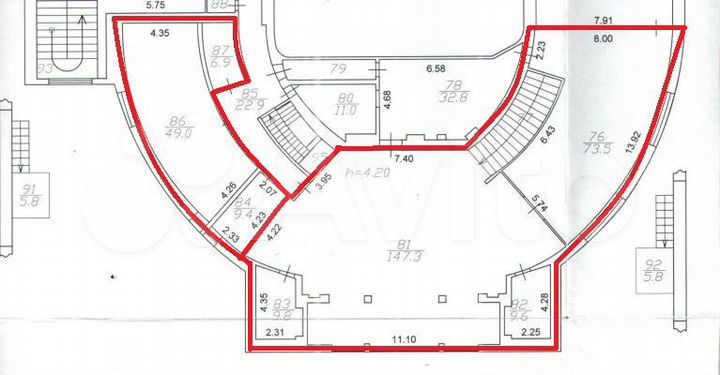 Свободного назначения, Общепит 450 м²