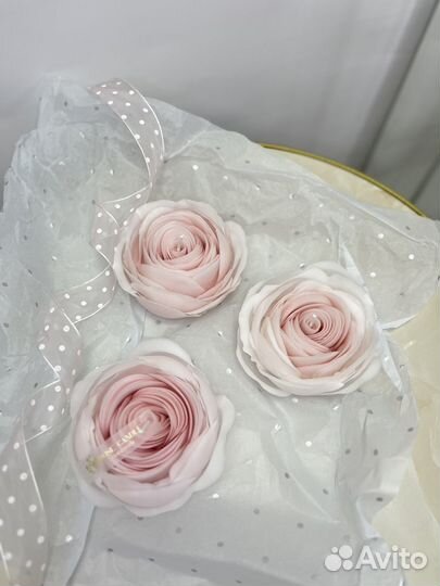 Свеча цветок ручной работы пион роза