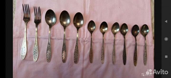Набор столовых приборов мельхиор СССР