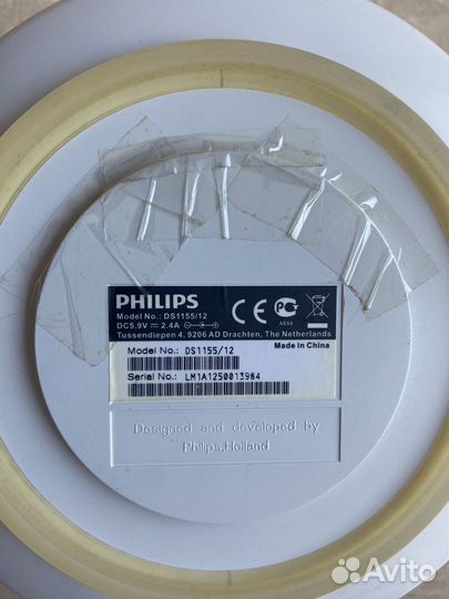 Колонка philips (встроеный ночник и время)