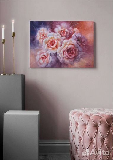 Интерьерная картина Розы ручная работа