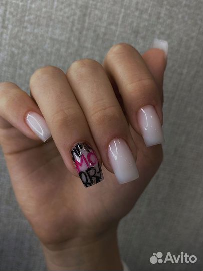 Маникюр наращивание ногтей