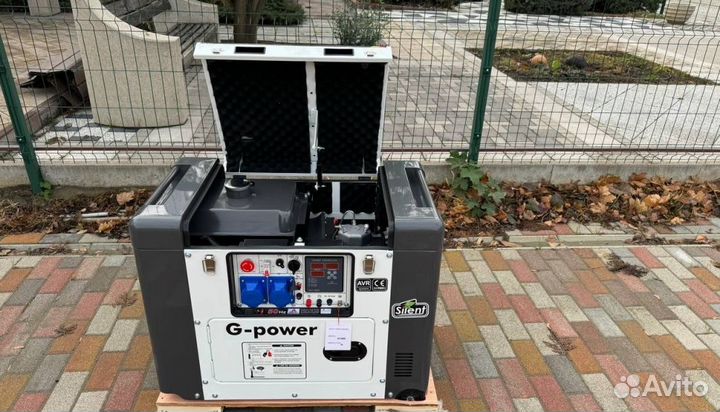 Генератор дизельный 10 kW g-power однофазный 11000