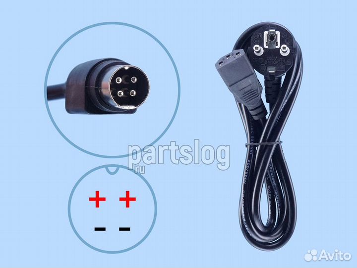 Блок питания 12V 5A 4-pin Round 10mm Male 60W