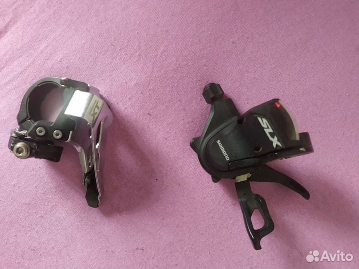 Передний переключатель Shimano xt + манетка slx