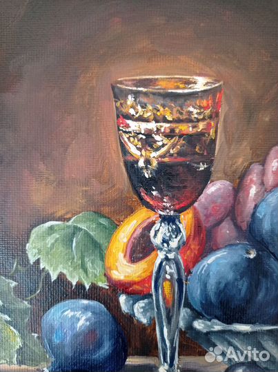 Картина инжир, натюрморт маслом 24/18 см