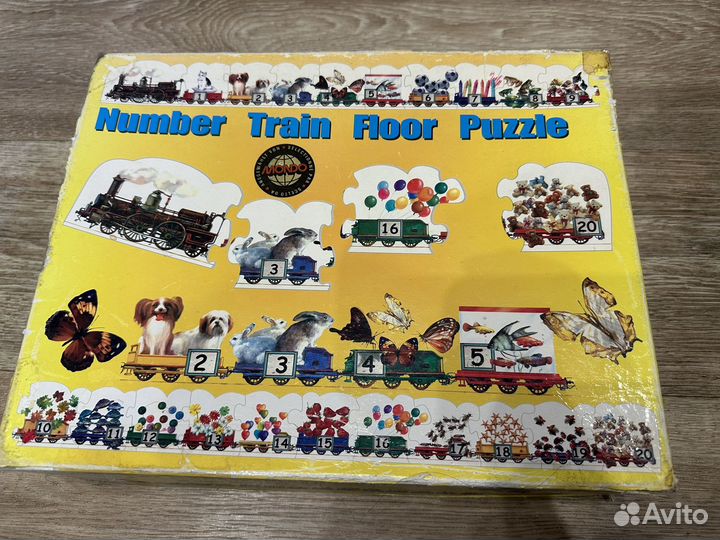 Огромный пазл- поезд