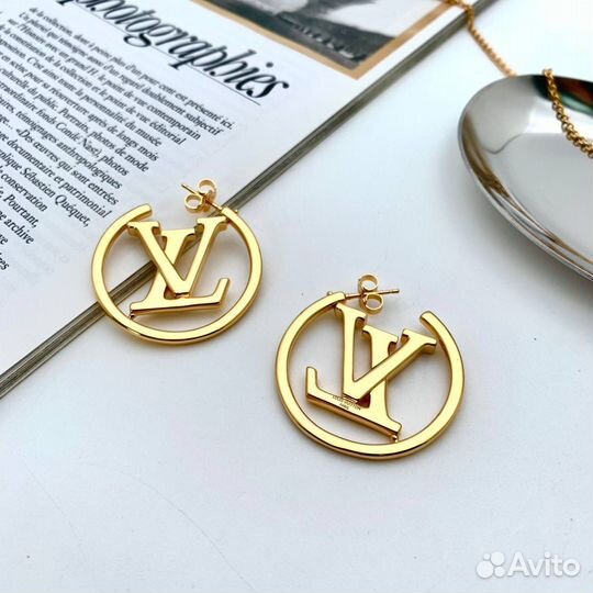 Серьги louis vuitton