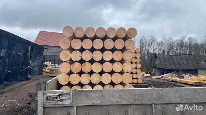 Столбы для забора деревянные