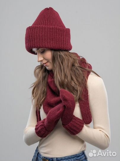 Комплект женский шапка и шарф