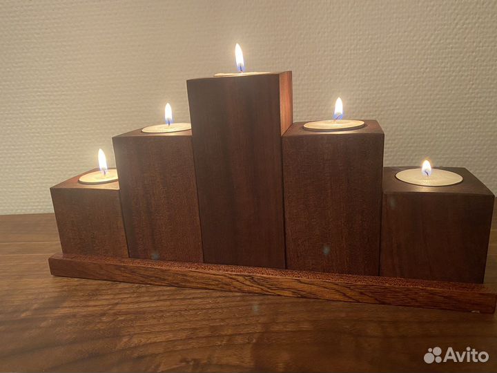 Подсвечники из дерева