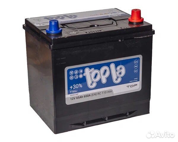 Акб Topla Top 65 А/Ч asia обр