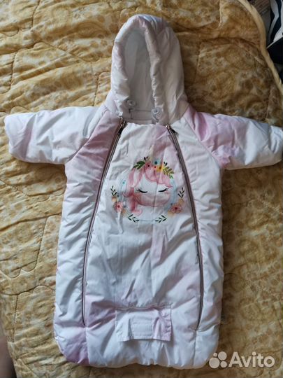 Конверт в коляску демисезонный девочке