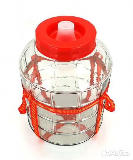 Емкость/ банка стеклянная с гидрозатвором, 25 л