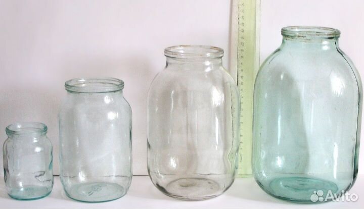 Банки стеклянные 3х, 1.л, 0.5 л, 0.8 л