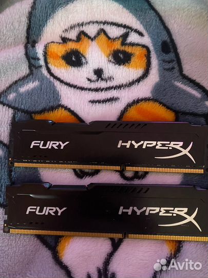 Оперативная память HyperX Fury DDR3 1600 мгц для п