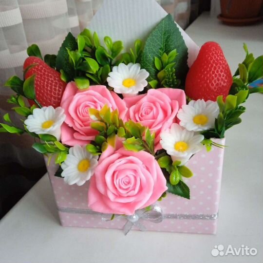 Букет из мыла ручной работы