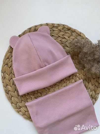Шапка и снуд для девочки 50