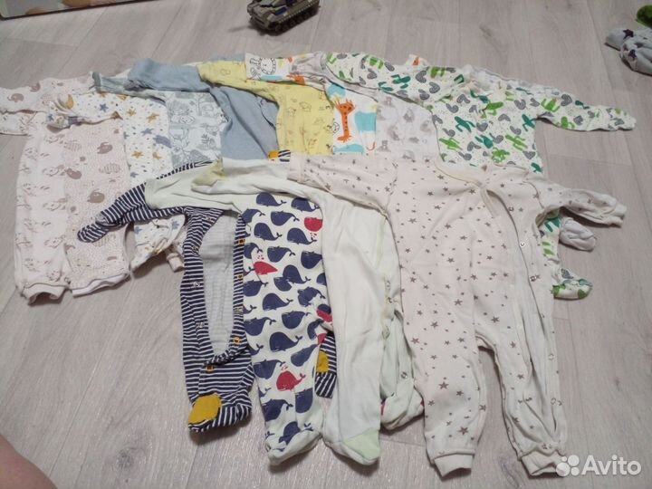 Детские вещи пакетом от 0 до 6 месяцев