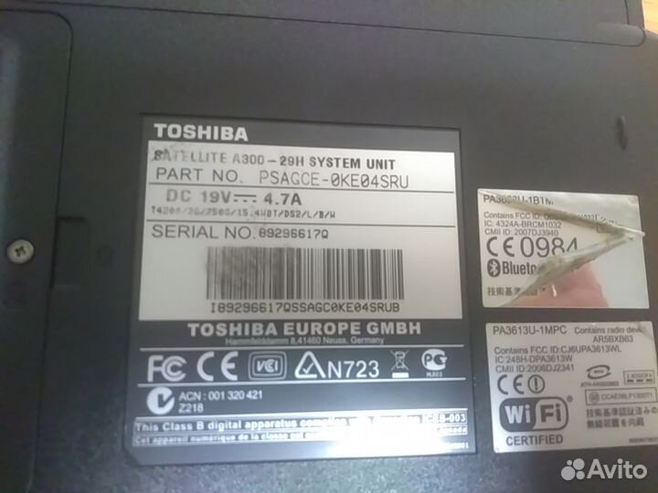 Toshiba satellite A300-29H
