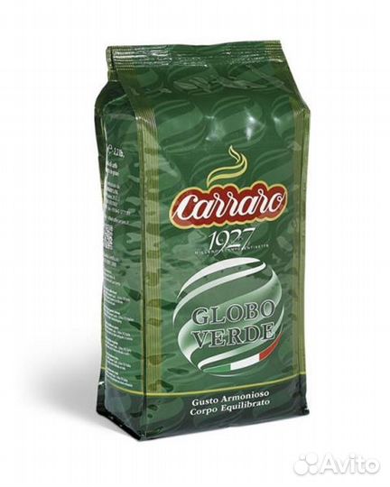 Кофе зерновой Carraro Globo Verde 1 кг