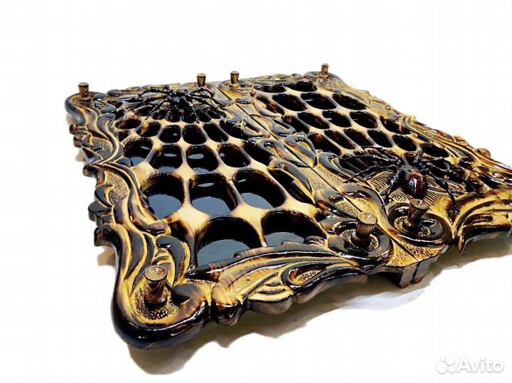 Нарды паук на стекле ручной работы