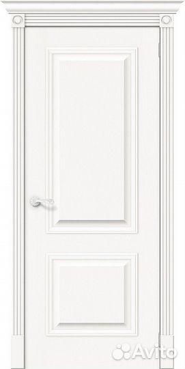 Межкомнатная дверь Классик-12, глухая, Whitey 900x