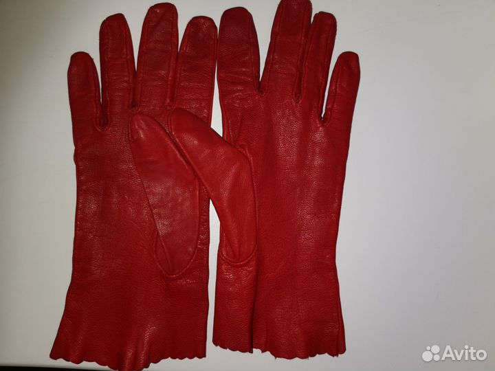 Перчатки женские кожаные размер 7