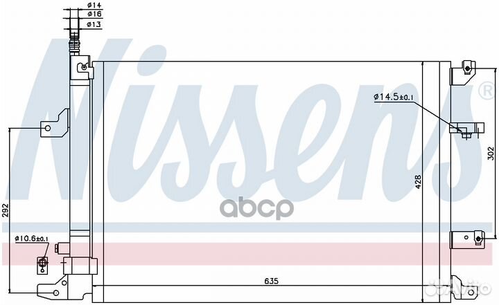 Радиатор кондиционера 940103 Nissens