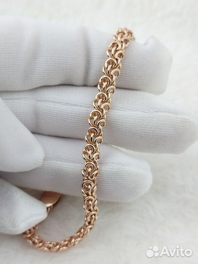 Браслет Византийское плетение золото медицинское