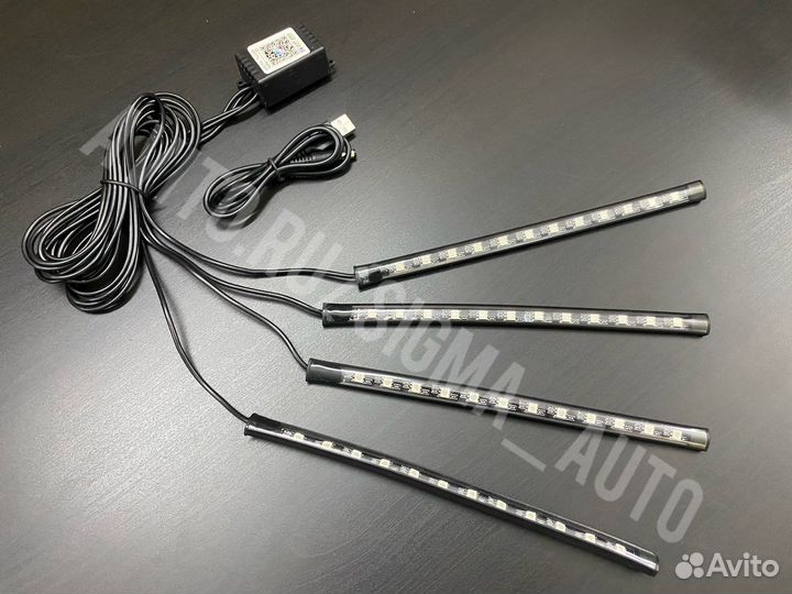 Подсветка салона автомобиля,ног,RGB,с телефона