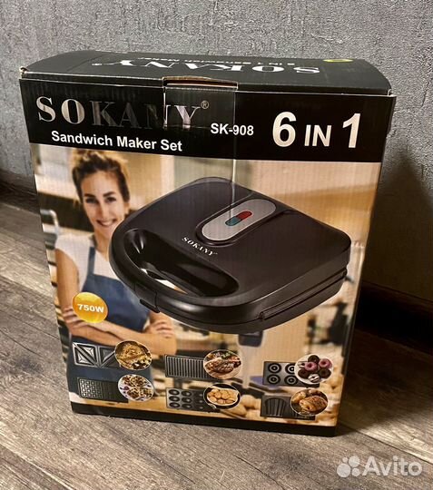 Вафельница 6в1 новая