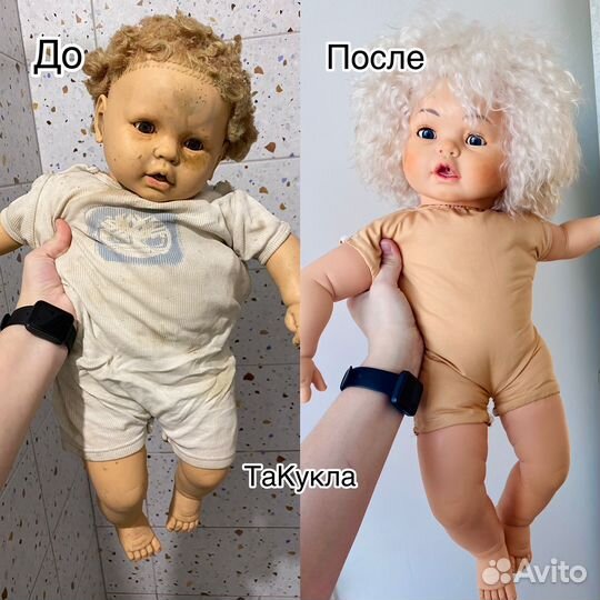 Рестоврация кукол. Прошивка волос.Создание куклы