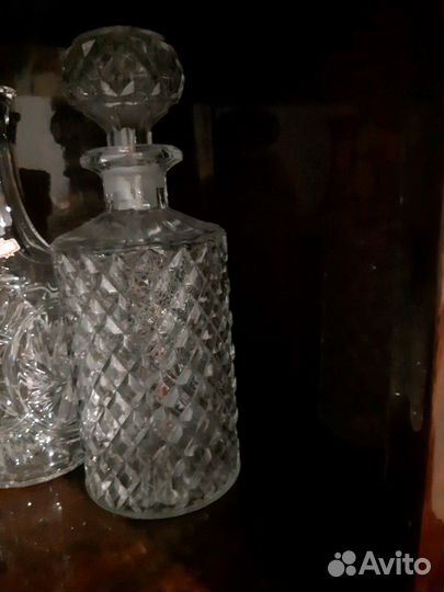 Графин со стаканчиками из хрусталя