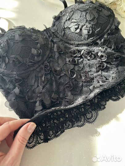 Топ корсет черный