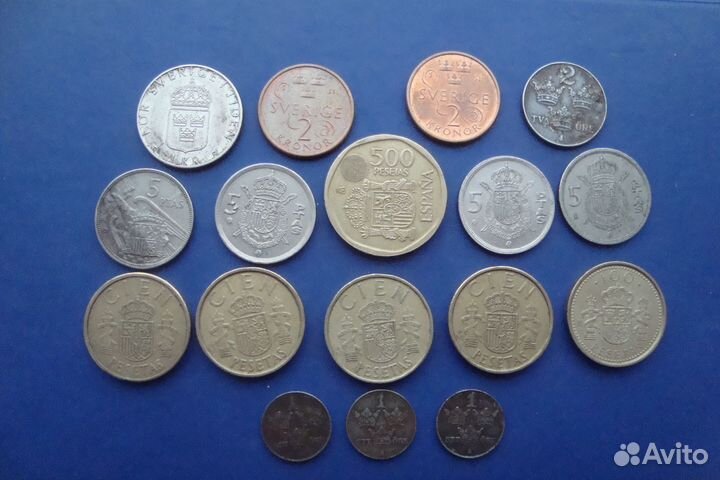 Монеты Испания и Швеция