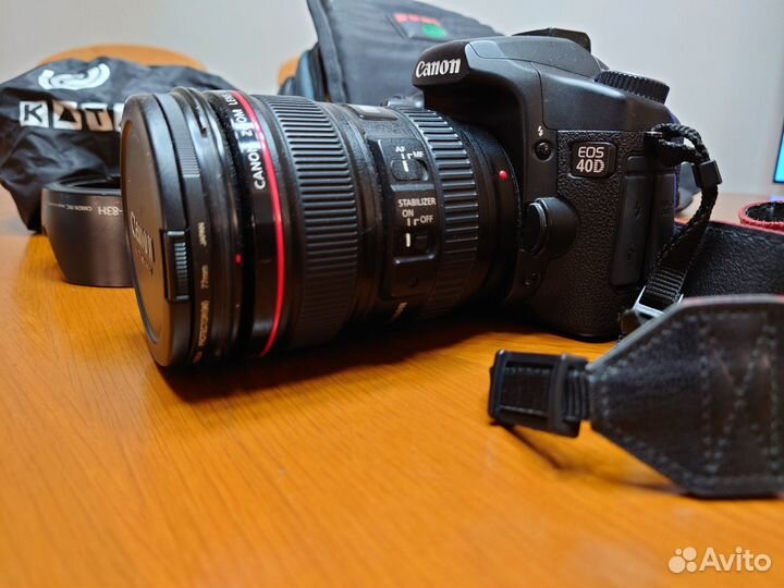 Зеркалка Canon 40D + объектив EF 24-105mm f/4L