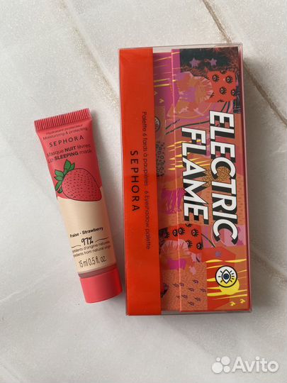 Набор палетка Electric Flame и маска Sephora