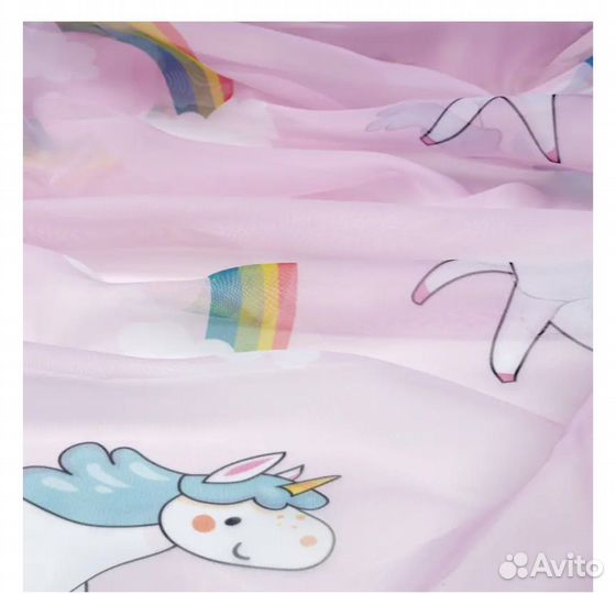 Тюль с Единорогами