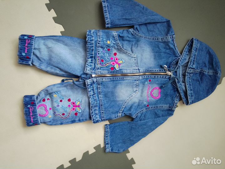 Джинсовый костюм Глория джинс для девочки 80 см
