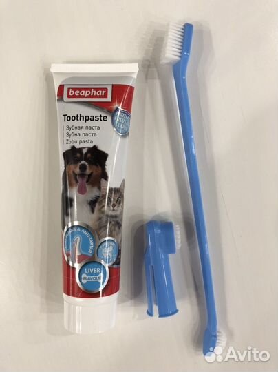 Зубная паста+зубная щетка для собак и кошек