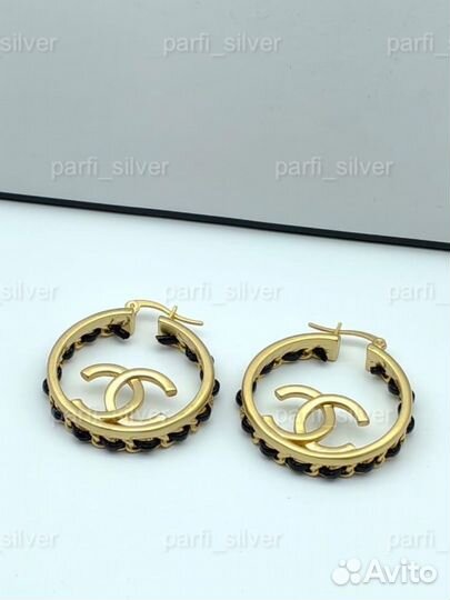 Серьги кольца Chanel