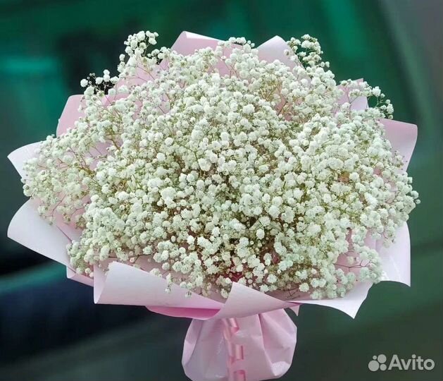 Гипсофила в букете, в коробке