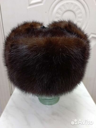 Норковая шапка мужская ушанка новая